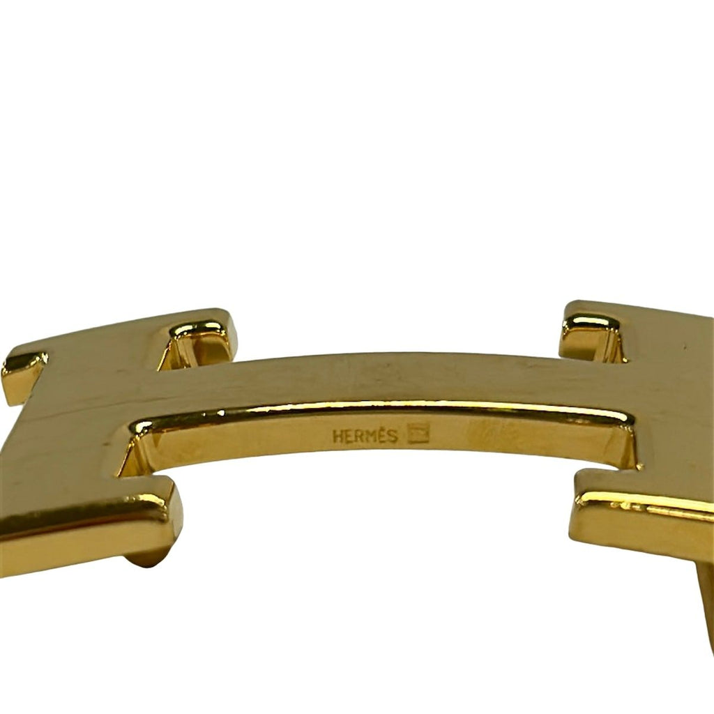 Hermes Gold Buckle Belt — view 3