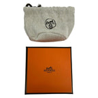 Hermes Black Silver Glove Holder Leather Gloves — view 5
