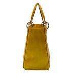 Dior Handbag Lady Bag Dark Yellow Leather — view 2