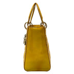 Dior Handbag Lady Bag Dark Yellow Leather — view 4