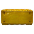 Dior Handbag Lady Bag Dark Yellow Leather — view 5