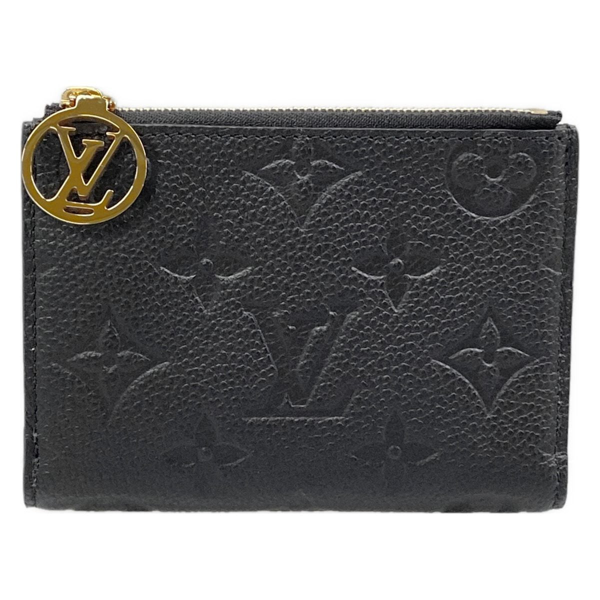 Louis Vuitton Bifold Wallet Monogram Empreinte Portefeuille Lisa Noir Leather