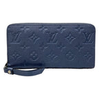 Louis Vuitton Wallet Monogram Empreinte Zippy Navy Cles Leather Cowhide