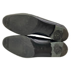 Hermes Loafers 38.5 Black Silver Leather — view 8