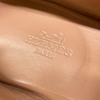 Hermes Loafers 38.5 Black Silver Leather — view 9