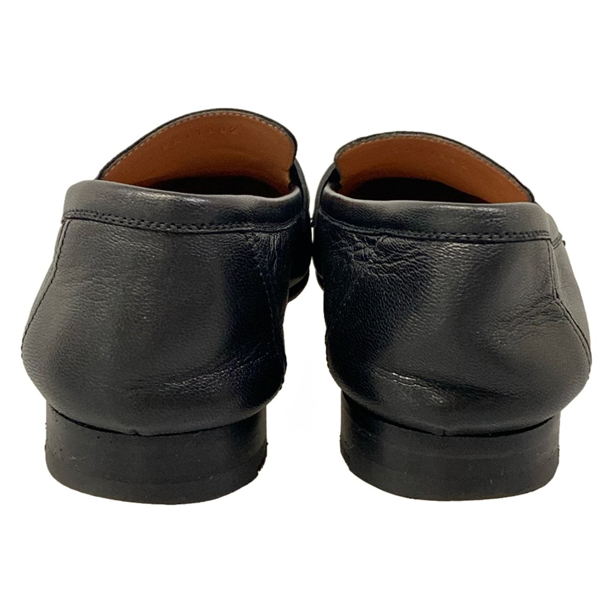 Hermes Loafers 38.5 Black Silver Leather — view 6