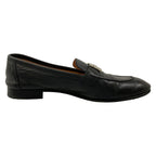Hermes Loafers 38.5 Black Silver Leather — view 2