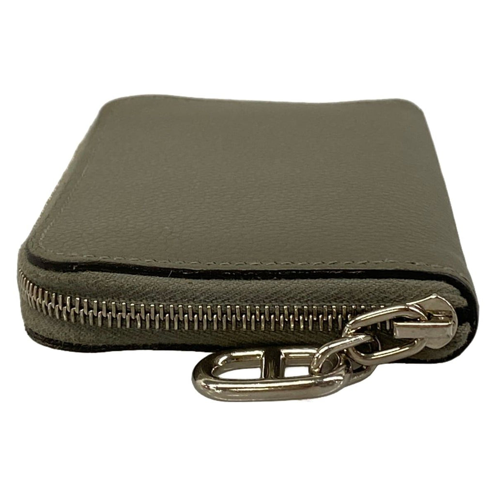 Hermes Coin Case Zip Azap Compact Grimeia Silver Chaine D'ancre Zip Around — view 8