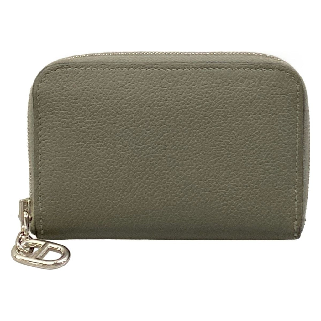 Hermes Coin Case Zip Azap Compact Grimeia Silver Chaine D'ancre Zip Around