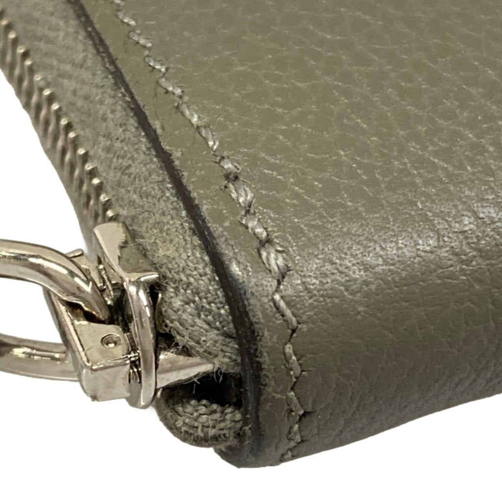 Hermes Coin Case Zip Azap Compact Grimeia Silver Chaine D'ancre Zip Around — view 5