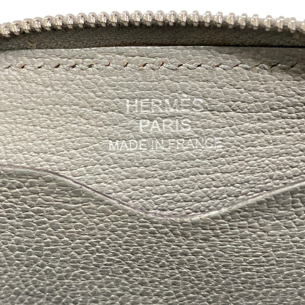 Hermes Coin Case Zip Azap Compact Grimeia Silver Chaine D'ancre Zip Around — view 4