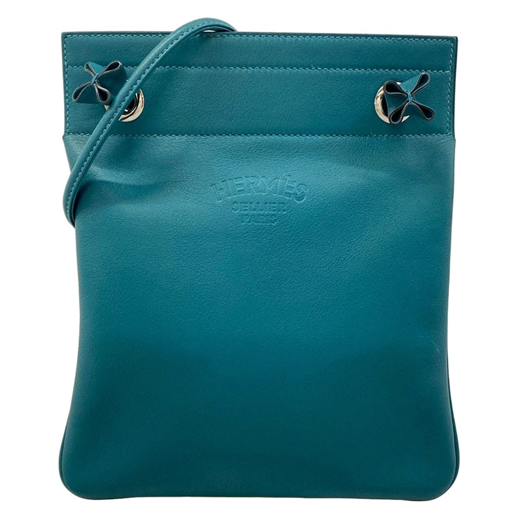 Hermes Shoulder Bag Ari Numini Vert Bosphore Silver