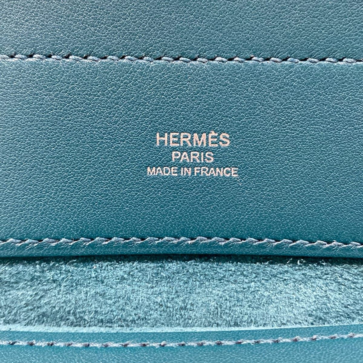 Hermes Shoulder Bag Ari Numini Vert Bosphore Silver — view 9