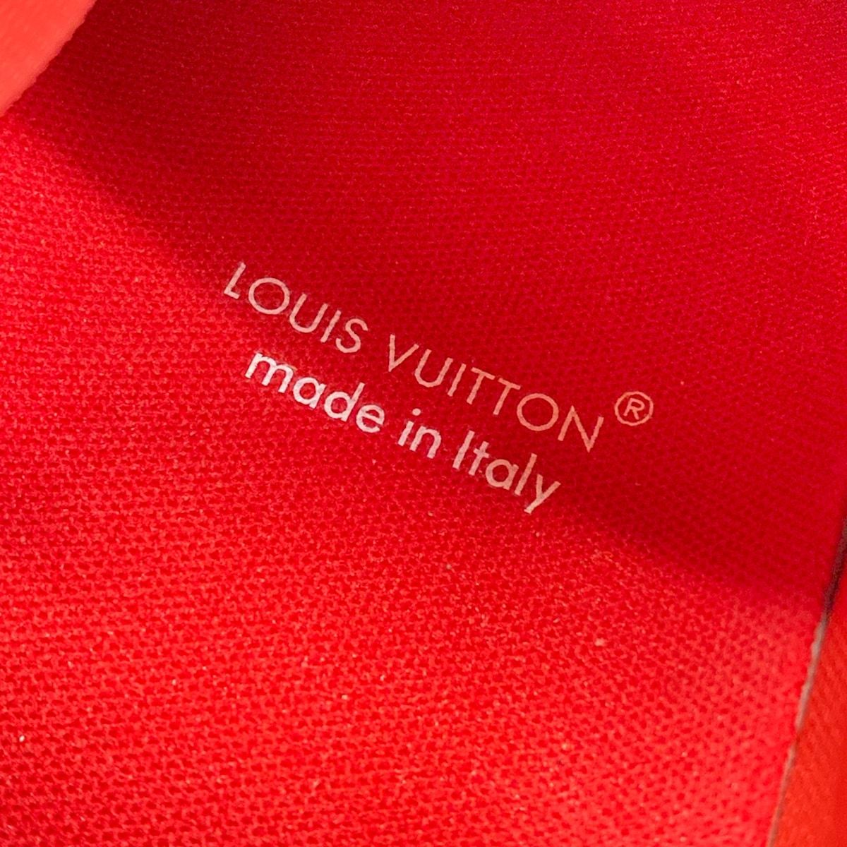 Louis Vuitton Sneakers 7.5 Rivoli Red White 7 Half Line Damier Leather — view 9