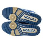 Louis Vuitton Sneakers 7.5 LV Trainer Blue White Marine 7 Half Monogram Denim — view 8