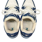 Louis Vuitton Sneakers 7.5 LV Trainer Blue White Marine 7 Half Monogram Denim — view 7