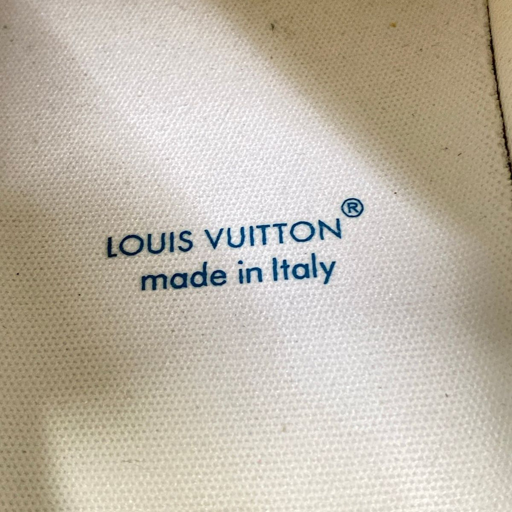 Louis Vuitton Sneakers 7.5 LV Trainer Blue White Marine 7 Half Monogram Denim — view 9