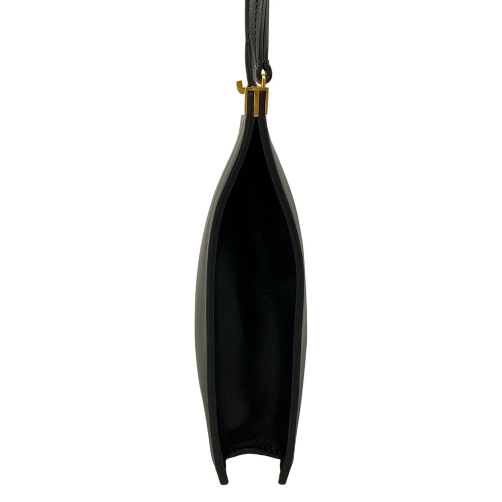 Celine Shoulder Bag Clasp Mini Black Kiss Lock Leather — view 4