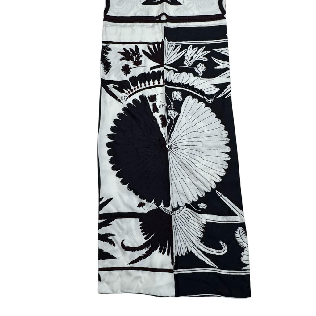 Hermes Brazil & Brandebre Beads Shawl Scarf — view 5