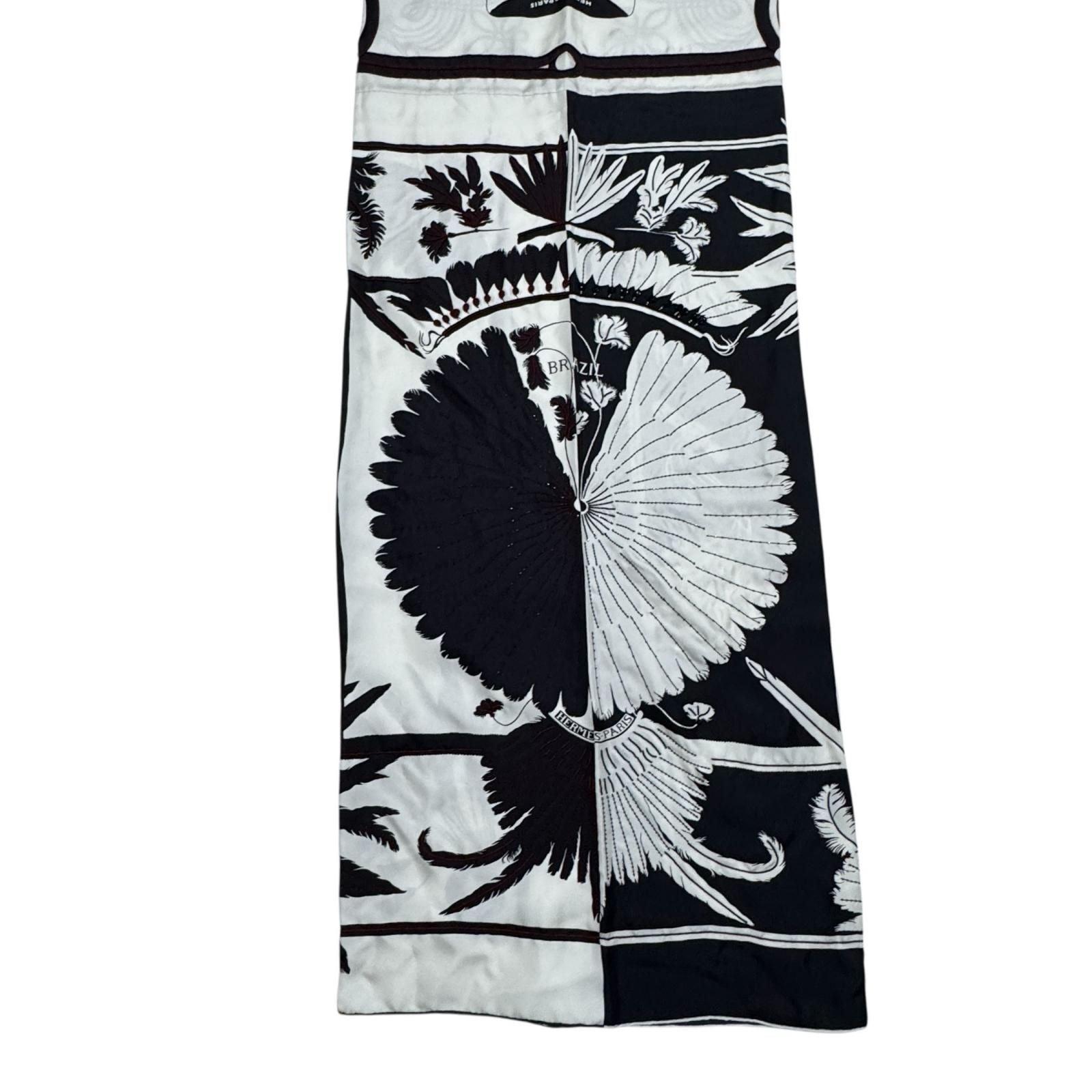 Hermes Brazil & Brandebre Beads Shawl Scarf — view 5