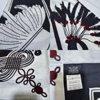 Hermes Brazil & Brandebre Beads Shawl Scarf — view 9