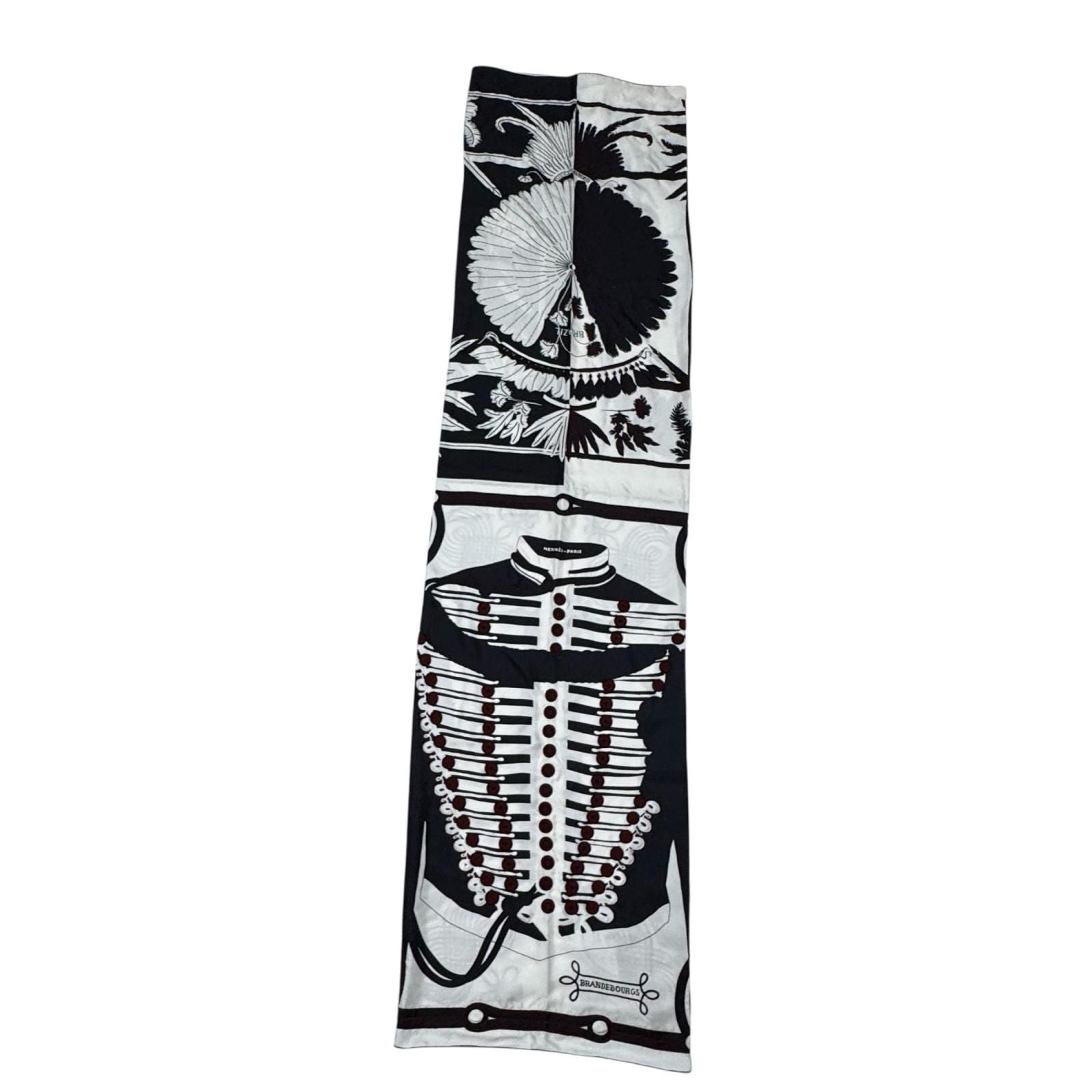 Hermes Brazil & Brandebre Beads Shawl Scarf — view 2