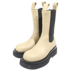 Bottega Veneta Lug Boots Rug Side Gore Leather Long Beige — view 2