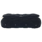Chanel Pre Collection Chain Shoulder Bag Black Velvet Strass Silver — view 4