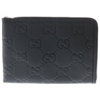 Gucci Jumbo GG Travel Document Case Clutch Black