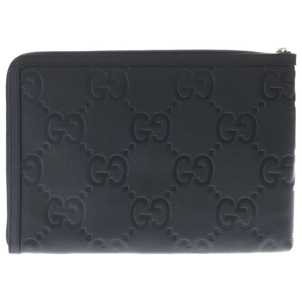 Gucci Jumbo GG Travel Document Case Clutch Black — view 2