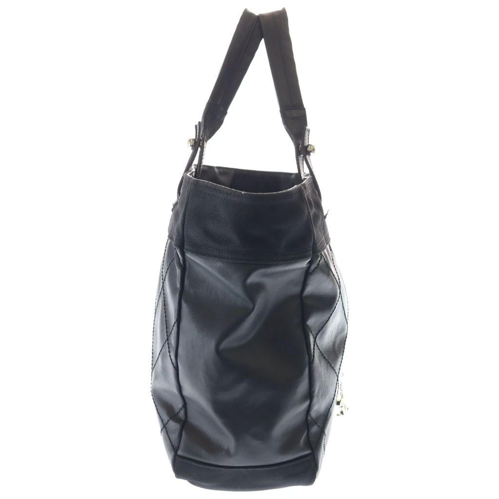 Chanel Paris Biarritz CC Logo Quilted Leather Tote Black — view 3