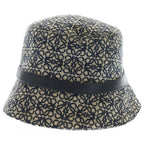Loewe Anagram Jacquard Bucket Hat Black Beige