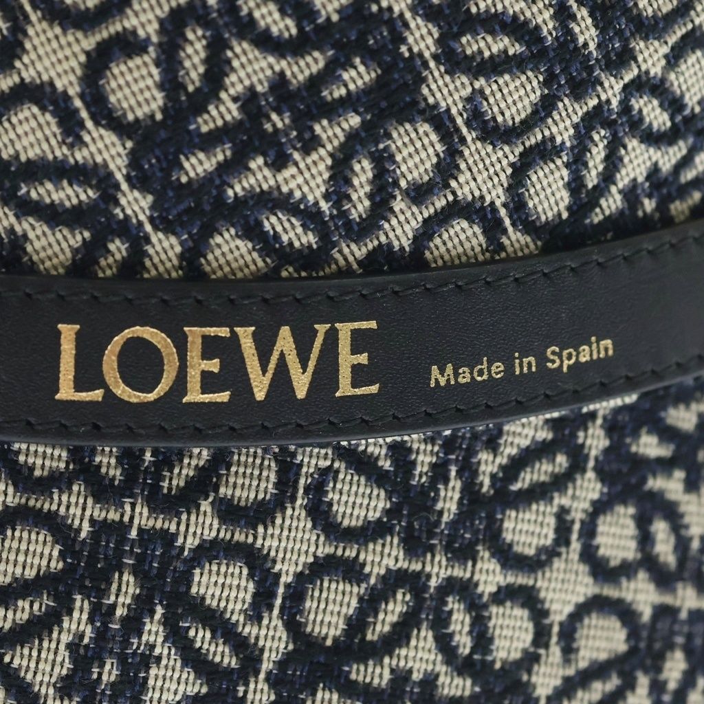 Loewe Anagram Jacquard Bucket Hat Black Beige — view 5