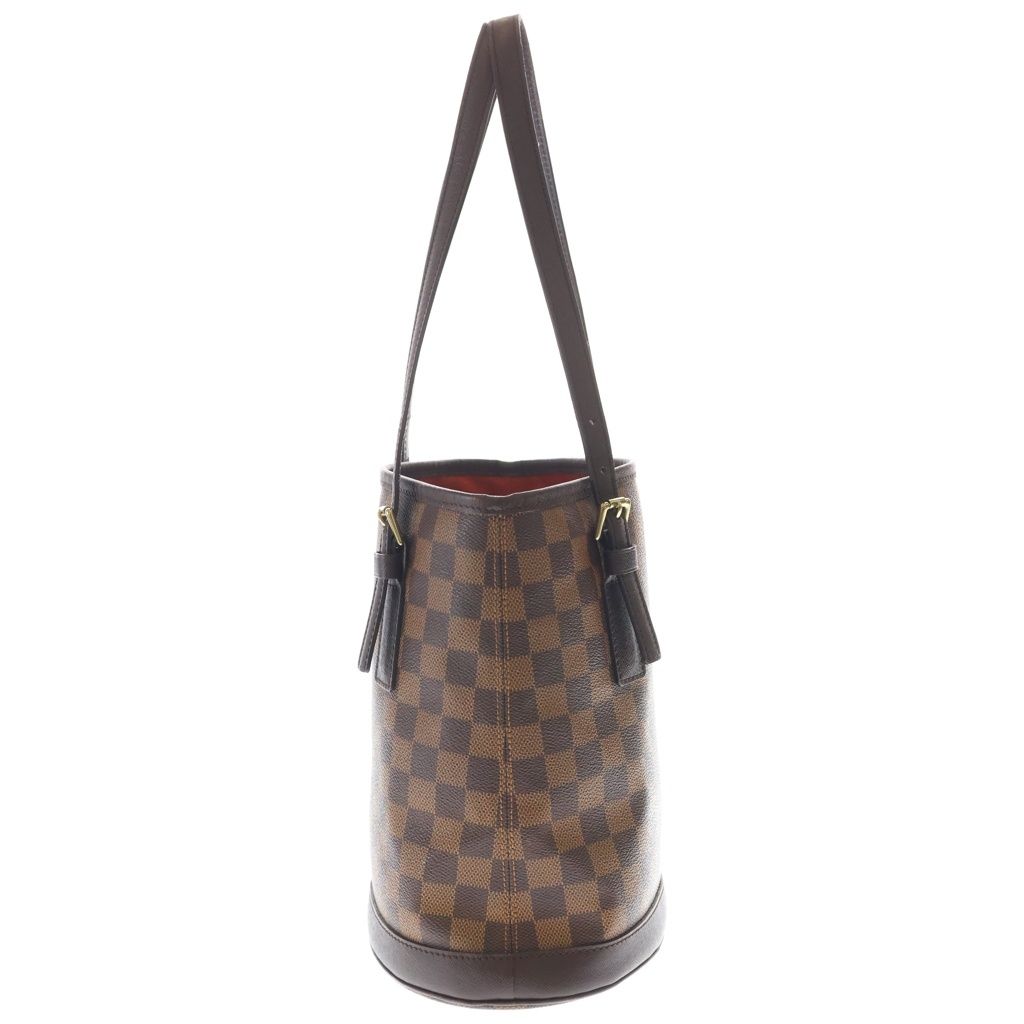 Louis Vuitton Damier Marais Handbag Mini Tote Brown Leather Gold — view 3