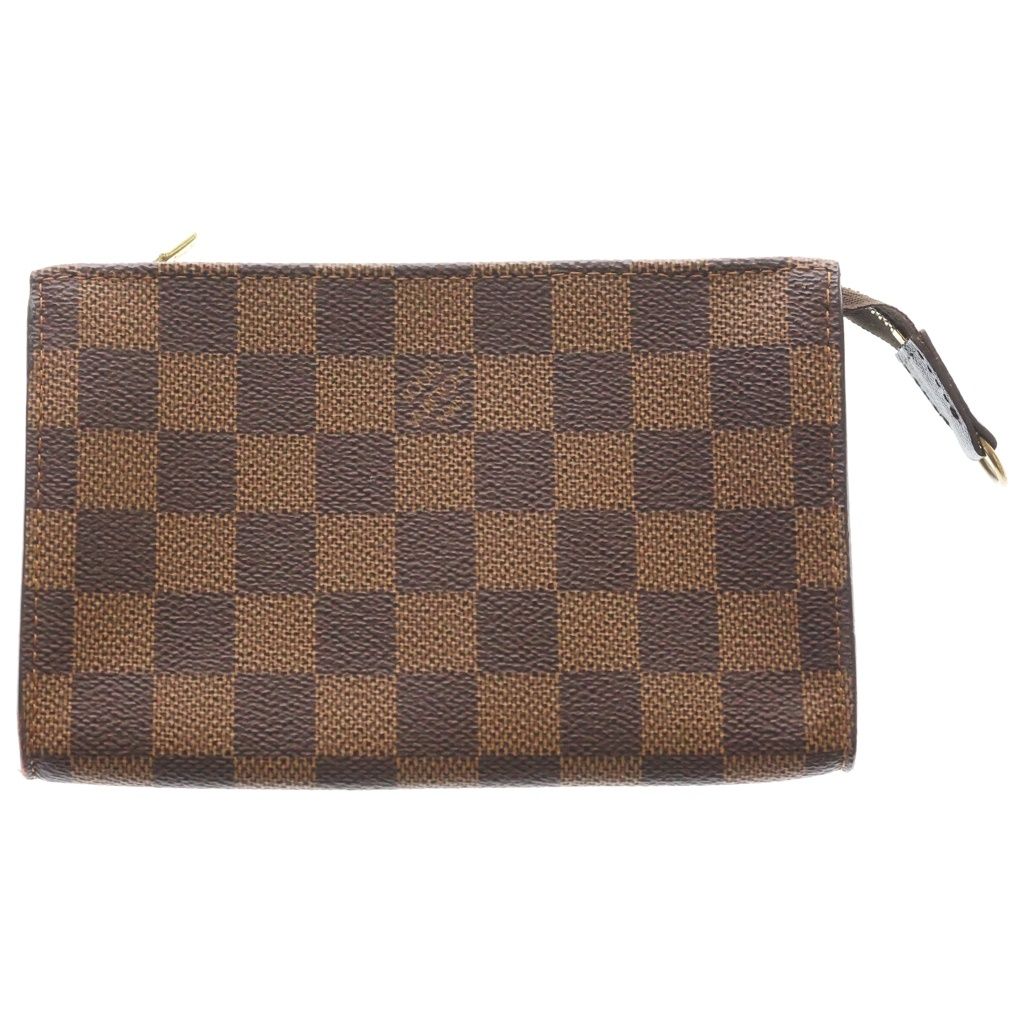 Louis Vuitton Damier Marais Handbag Mini Tote Brown Leather Gold — view 7