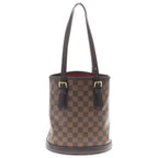 Louis Vuitton Damier Marais Handbag Mini Tote Brown Leather Gold — view 2