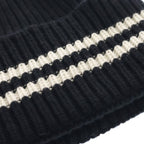 Chanel AW Logo Patch Cashmere Knit Cap Black — view 6