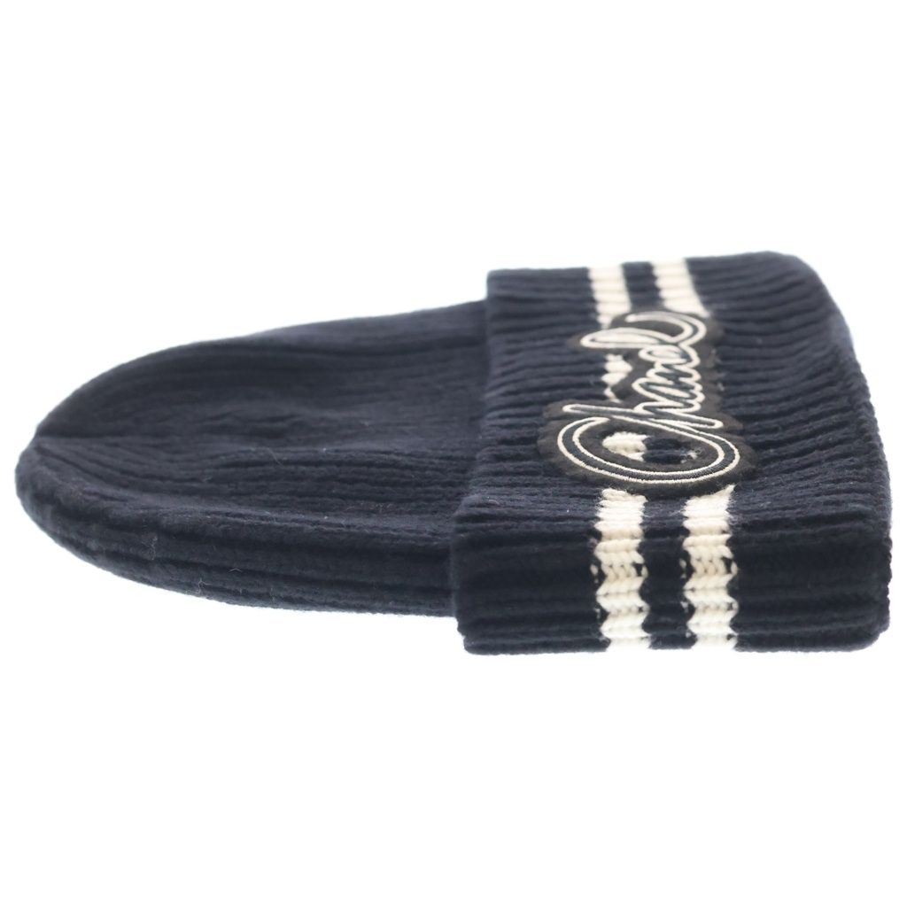 Chanel AW Logo Patch Cashmere Knit Cap Black — view 4