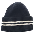Chanel AW Logo Patch Cashmere Knit Cap Black — view 2