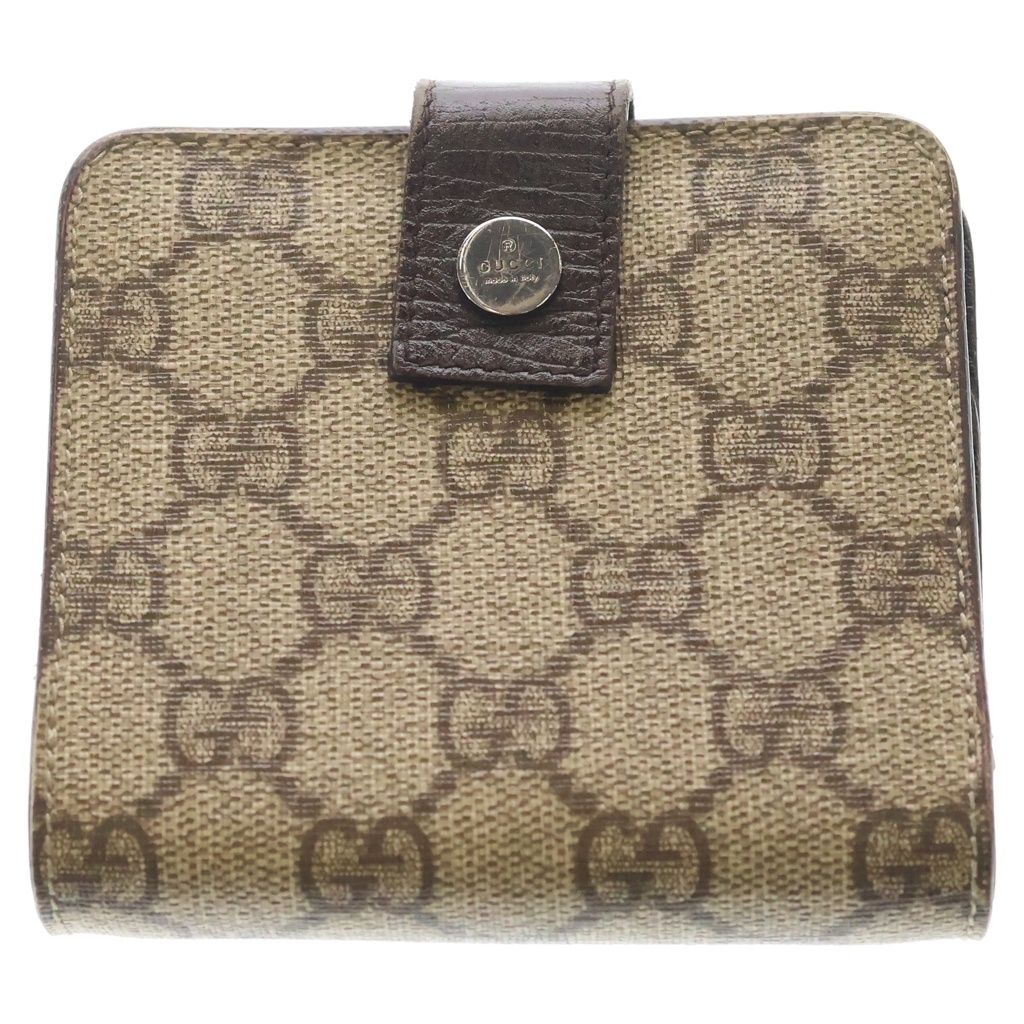 Gucci GG Supreme Bifold Wallet Compact Beige