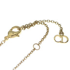 Dior Clair D Lune de CD Logo Rhinestone Chain Necklace Gold — view 4