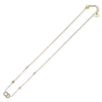 Dior Clair D Lune de CD Logo Rhinestone Chain Necklace Gold — view 2