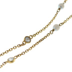 Dior Clair D Lune de CD Logo Rhinestone Chain Necklace Gold — view 5