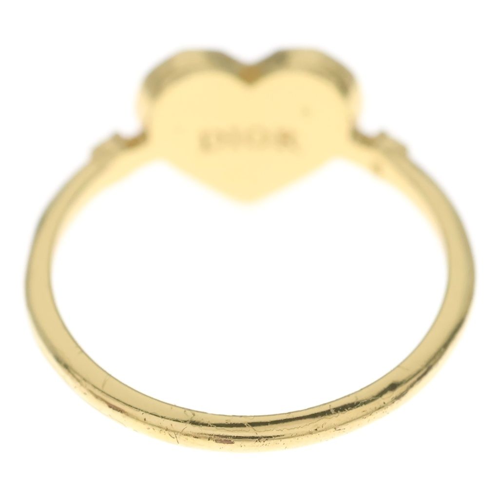 Dior CD Logo Rhinestone Ring Gold — view 2