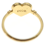 Dior CD Logo Rhinestone Ring Gold — view 5