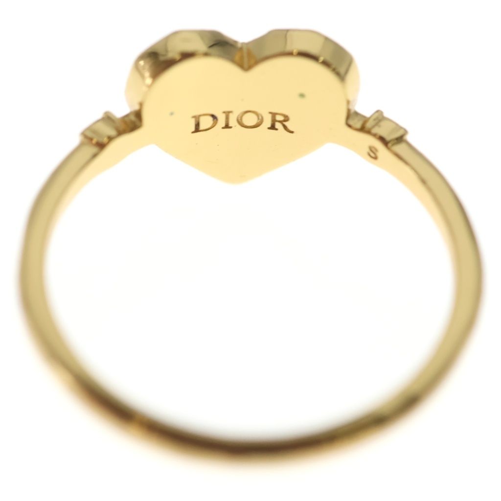 Dior CD Logo Rhinestone Ring Gold — view 5