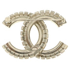 Chanel CC Logo Rhinestone Brooch Gold — view 2