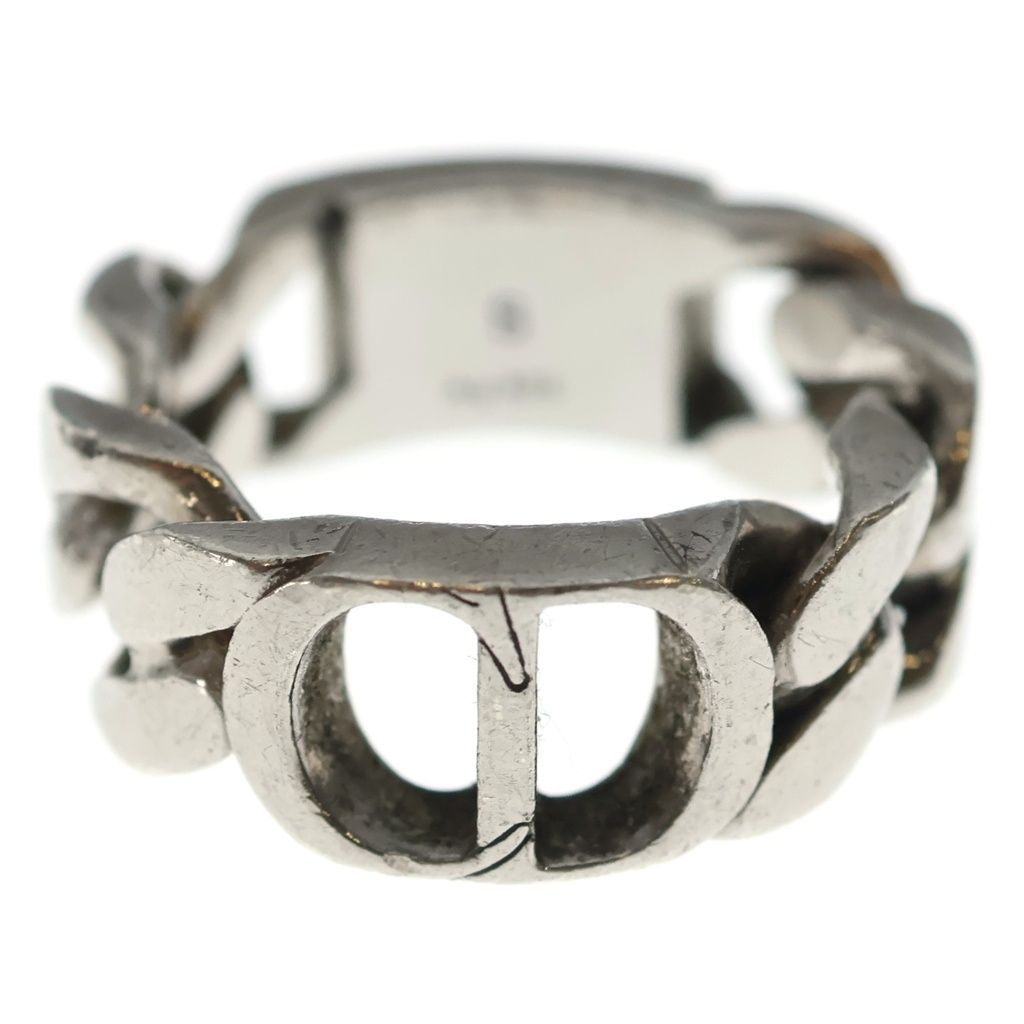 Dior CD Icon Chain Link Signature Ring Silver
