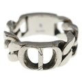 Dior CD Icon Chain Link Signature Ring Silver