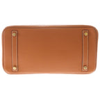 Hermes Birkin 30 Brown Taurillon Clemence Gold Handbag — view 4